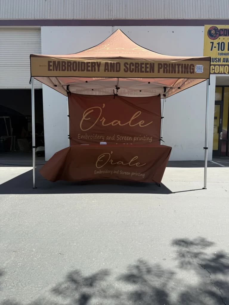Custom canopy display for a local vendor